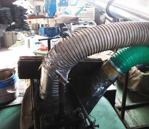 皮鞋廠(chǎng)橡膠打磨粉塵布袋除塵器